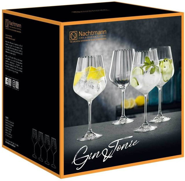 Nachtmann Cocktailgläser Gin Tonic aus Kristallglas, transparent, 4er Set, 640 ml - Bild 1