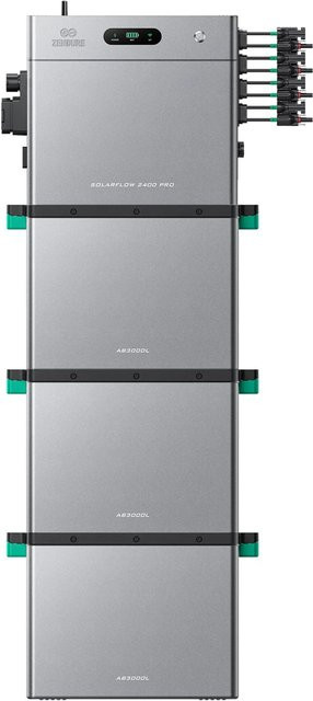 Zendure SuperCharged SolarFlow 2400 Pro Balkonkraftwerk mit bidirektionalem AC Ausgang bis 2400W und 3 AB3000L in Silver/Grey - Bild 1