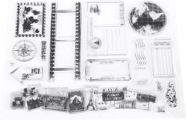 GoolRC Transparente Silikonstempel für Scrapbook, Fotokarten und Postkarten, B/H: 18 x 14 cm - Bild 1