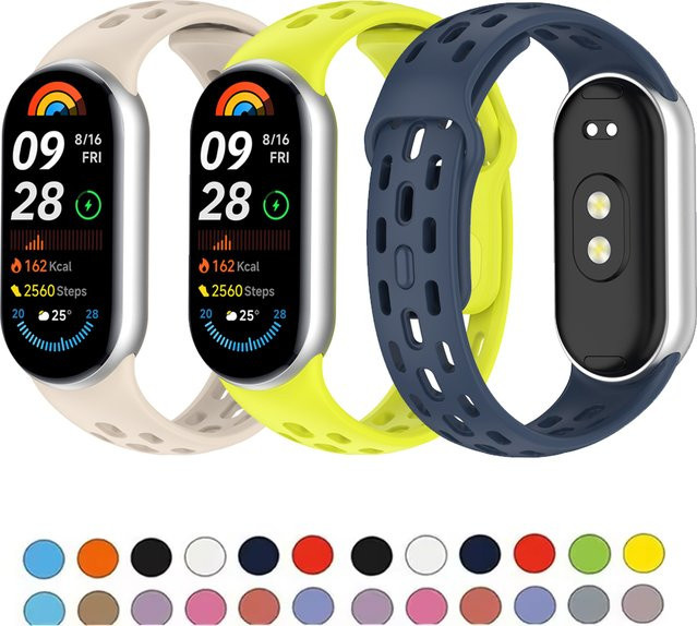 RMUTANE Uhrenarmband Silikon, Xiaomi Mi Band 10 9 8, Unisex - Bild 1