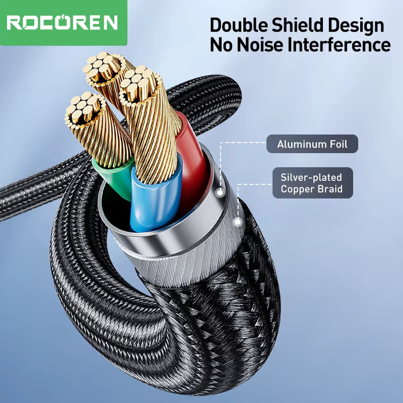 Rocoren USB-C auf 3,5 mm Klinke Audio Adapter für Kopfhörer, Lautsprecher und Auto - Bild 4