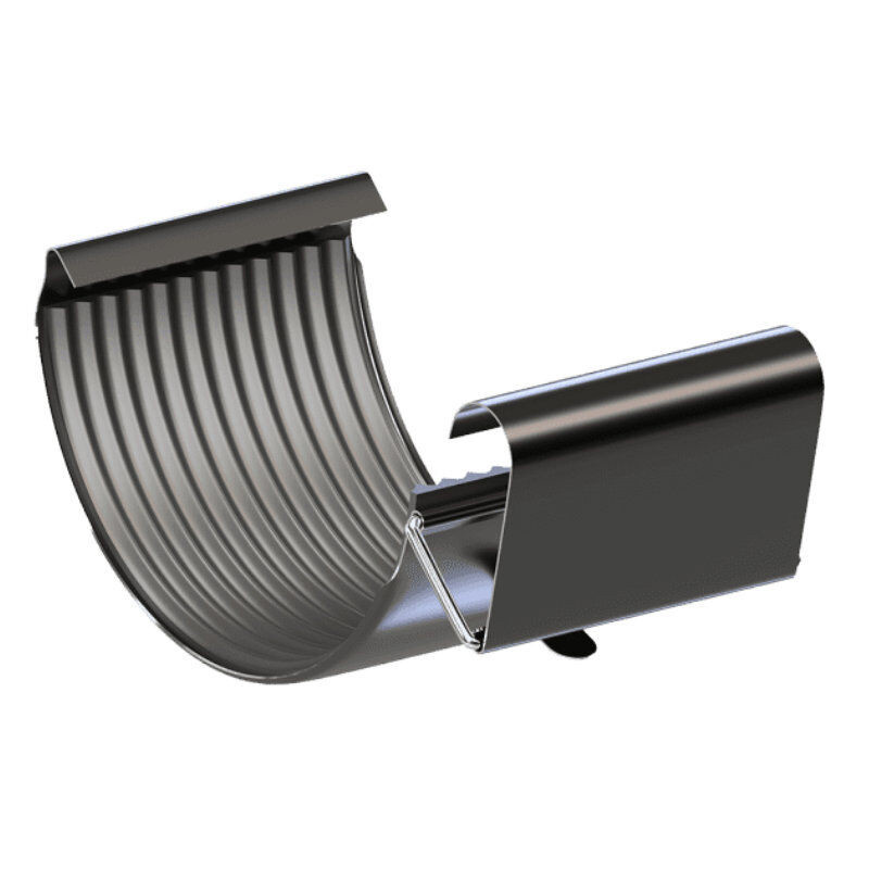 Blachotrapez GmbH Rinnenverbinder für halbrunde Dachrinnen aus verzinktem Stahl Ø 150 mm in Anthrazit, Braun oder Grau - Bild 1
