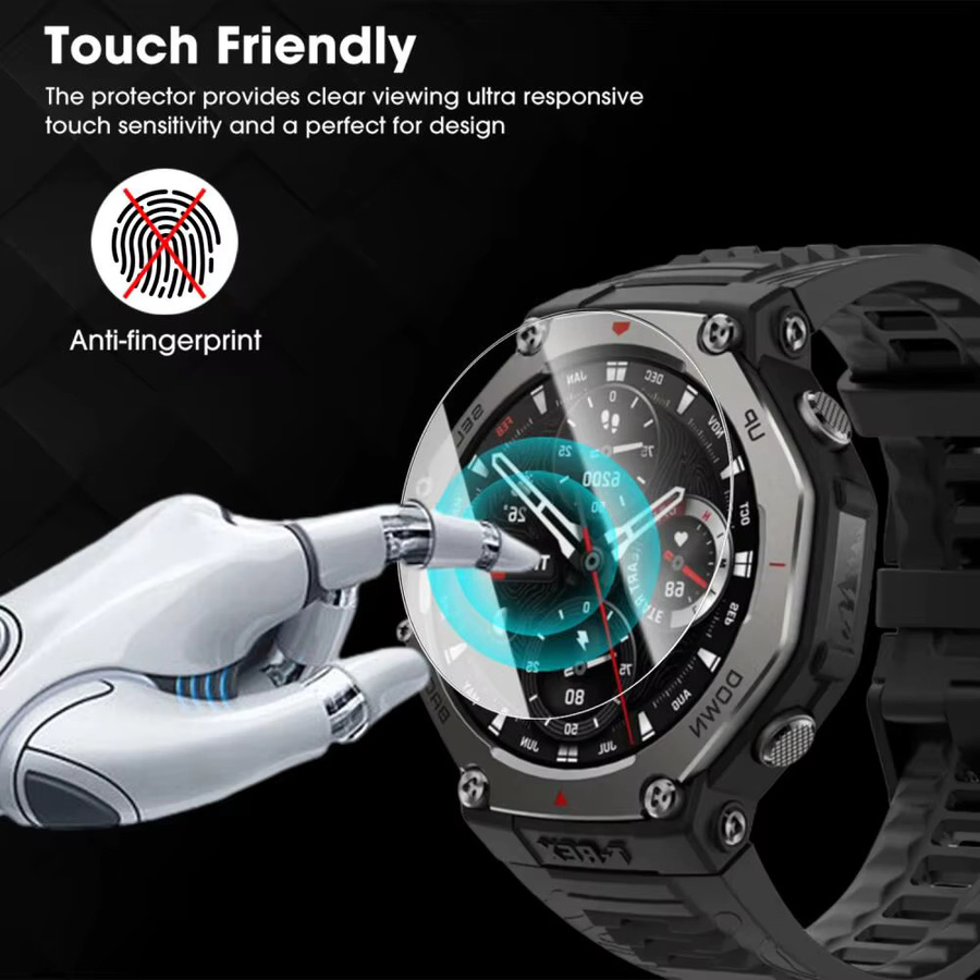 Huami Displayschutzfolie aus Glas für Amazfit T-Rex 3/3Pro, transparent - Bild 5