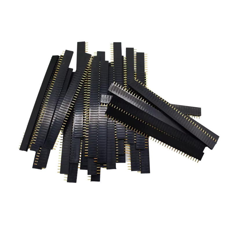 ELEABC 10 Paar 40-polige einreihige männliche und weibliche Stiftleiste 2,54 mm JST-Steckerleiste für Arduino DIY Kits in Schwarz - Bild 2