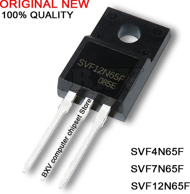 BXV SVF4N65F MOSFET 650V 4A im TO-220F Gehäuse, 10 Stück, Schwarz - Bild 1