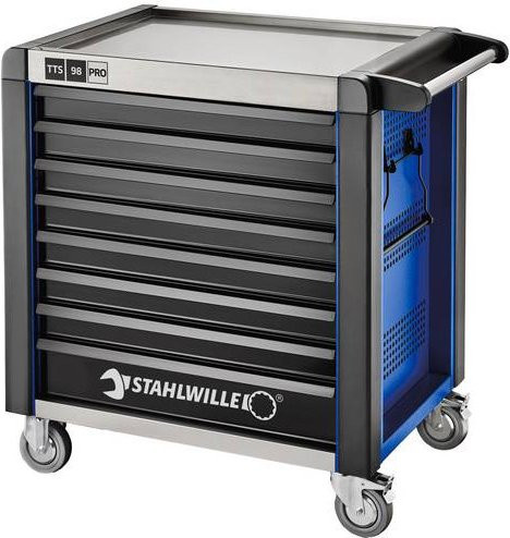 Stahlwille Werkstattwagen 98/8 PRO mit 8 Schubladen in Blau, B/T/H: 65,1 x 100,1 x 102,0 cm - Bild 1