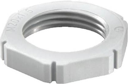 ABB EMUG20 Befestigungsmutter aus Nylon in Grau mit M20 Gewinde und Sechskantform - Bild 1