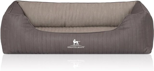 Knuffelwuff Hundebett Outlander Orthopädisch aus Kunstleder in Grau, B: 120 cm, T: 85 cm - Bild 1