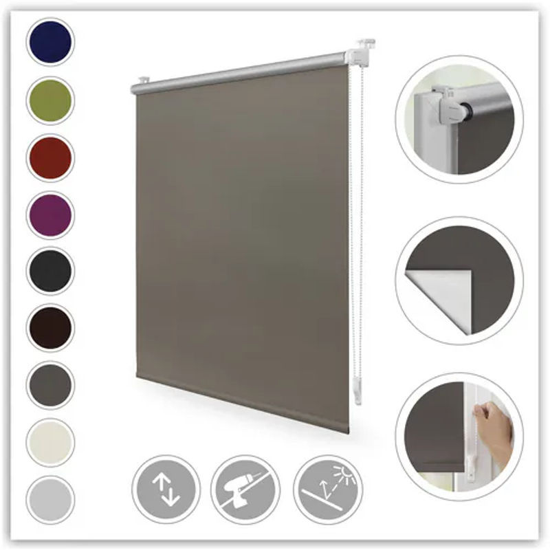 Lichtblick Thermo-Rollo Klemmfix, Taupe Grau, B: 65 cm, H: 150 cm - Bild 7
