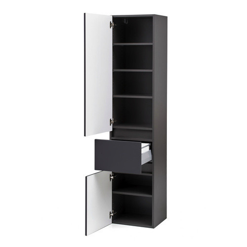 HELD MÖBEL Seitenschrank Baabe in Grau, modern und matt, Breite: 40 cm, Höhe: 180 cm, Tiefe: 35 cm - Bild 3