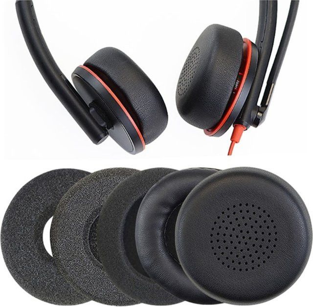 Plantronics Blackwire Schwamm-Ohrpolster-Abdeckungen in Schwarz für C3220 3225 3210 C225 H251 261 Kopfhörer zur Geräuschreduzierung - Bild 1