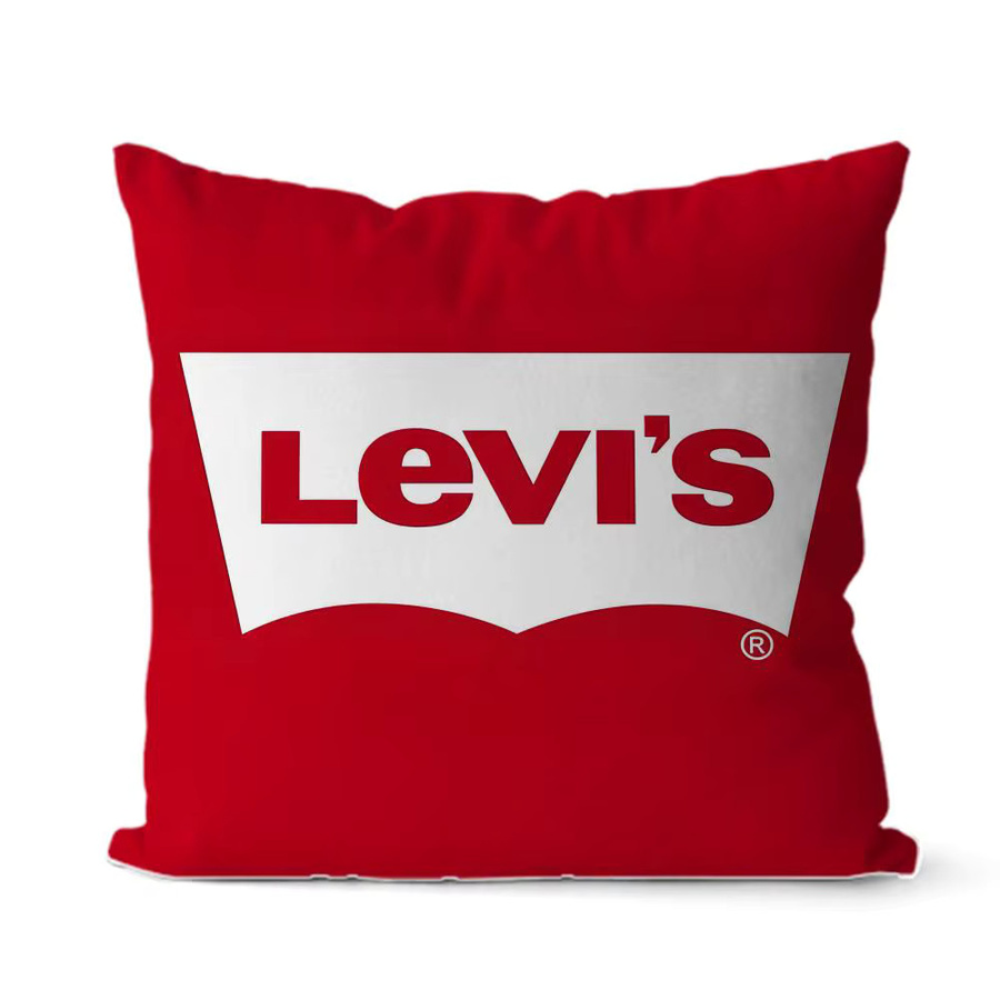 L-Levis Kissenbezug quadratisch in Weiß und Rot mit verdecktem Reißverschluss, Breite: 30 cm, Höhe: 30 cm - Bild 4