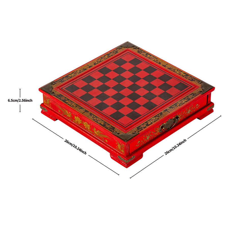 Yernea Retro Schach, Strategiespiel, Harz, Holz, Braun - Bild 2