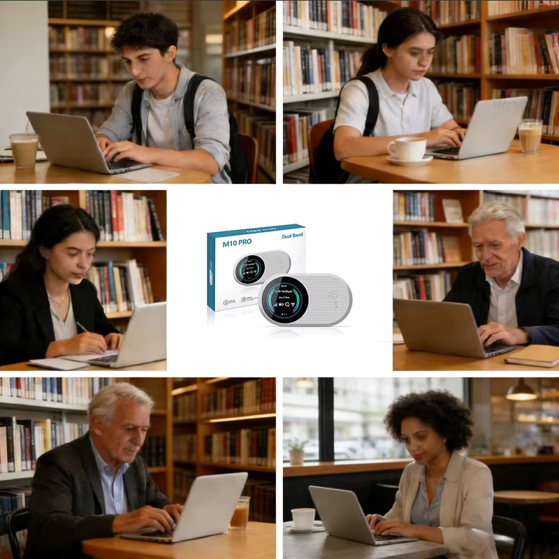KEBIDUMEI 4G LTE WiFi 6 Pocket Mobile WiFi Router mit 3000mAh Akku in Weiß - Bild 5