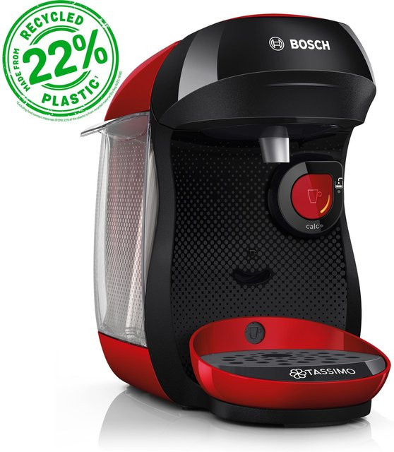 Bosch Tassimo Happy TAS103E Kapselmaschine in Schwarz-Rot mit Kapselerkennung und herausnehmbarem Wassertank - Bild 4