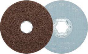 PFERD COMBICLICK weiche Vliesronde CC Ø 100mm A180 zum Reinigen und Satinieren von Metall und Lack mit dem Winkelschleifer - Bild 2