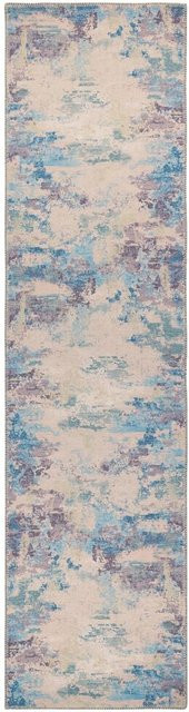 Waschbarer Läufer Kadima Design CRAY in Bunt mit abstraktem Muster, B/T/H: 60 x 230 cm - Bild 1