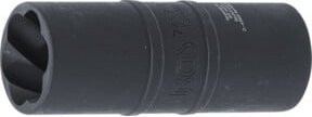 BGS Kraft-Spezial-Schraubenausdreh-Wendeeinsatz 21 mm, 12,5 mm (1/2 Zoll), Schwarz - Bild 1