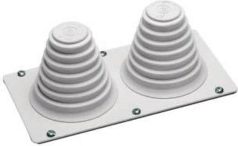 Hager Kabeleinführung FZ415N aus Stahl mit 2 Tüllen für Kabel Durchmesser 30-72 mm - Bild 1