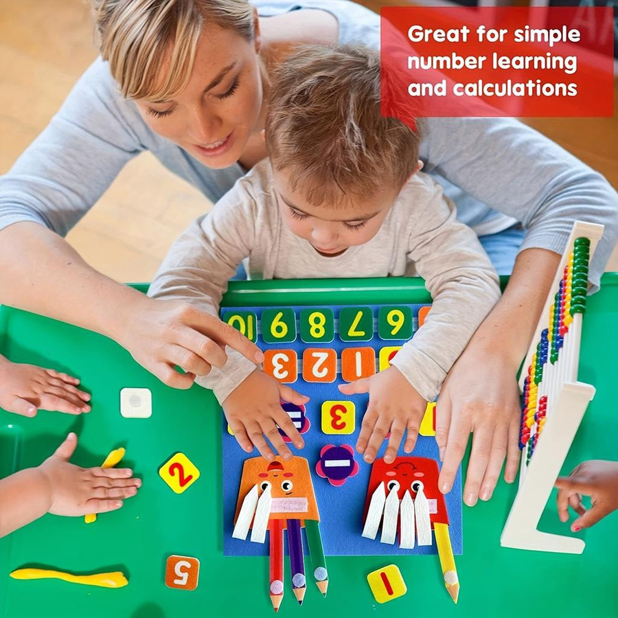 Affenmann Mathe Spielzeug Filz Zahlen Zählen für Kleinkinder 3-6 Jahre - Bild 3