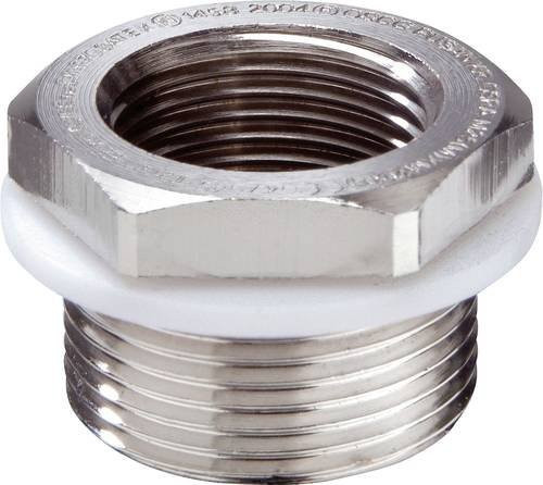 WISKA ATEX-Reduzierung M/M von M32x1,5 auf M20x1,5 Sechskant aus vernickeltem Messing in Silber, Ex-d IIC / Ex-e IIEx tDA21 IP66 - Bild 1