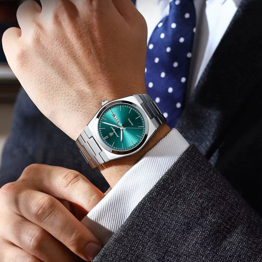 POEDAGAR Armbanduhr Edelstahl, Quarz, Herren - Bild 6