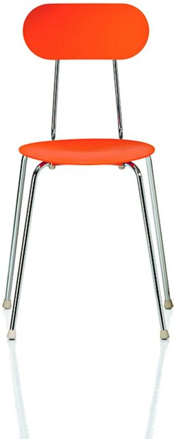 Magis Mariolina Stuhl in Orange aus Kunststoff und Metall für das Esszimmer - Bild 1