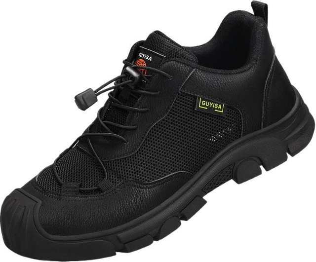 Sicherheitsschuhe für Herren von Shoekeeper in Schwarz mit Stahlsackkopf, Anti-Smashing und Anti-Piercing, Größe 46 - Bild 1