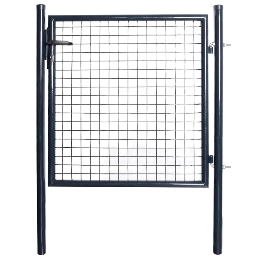 vidaXL Gitter-Gartentor aus verzinktem Stahl in Anthrazitgrau, Breite: 100 cm, Höhe: 150 cm - Bild 2