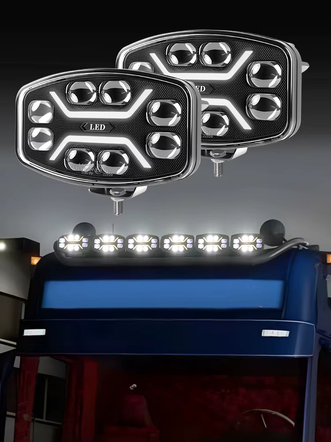 CO LIGHT 10 Zoll LED-Nebel- und Fahrlichter für LKW und Offroad-Einsatz, 24V, 80000LM, Weiß und Bernstein - Bild 3