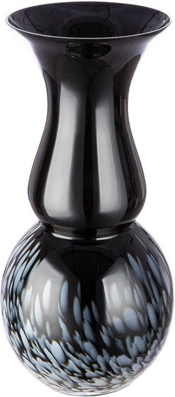 Gilde Vase Rémy aus Glas in Schwarz, bauchig und modern, Durchmesser: 20,5 cm, Höhe: 43 cm - Bild 1