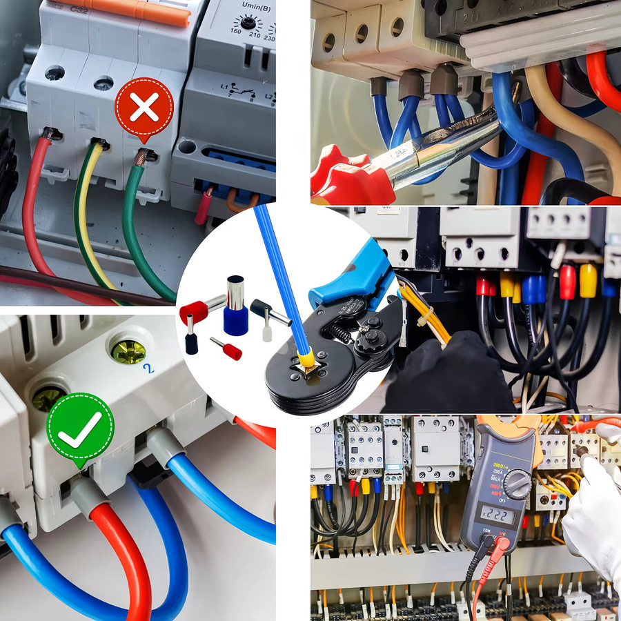 TEMINUO 1000 Stück Elektrische Kabelverbinder Set mit Ringhülsen und Rohr-Crimpklemmen in Weiß - Bild 4