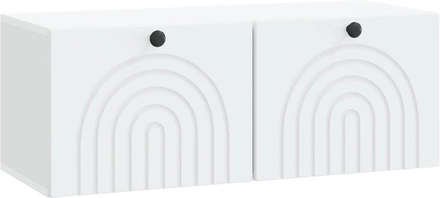 vidaXL Wandmontierter TV-Schrank in Weiß aus Holzwerkstoff, B/T/H: 78,5 x 31 x 30 cm - Bild 1