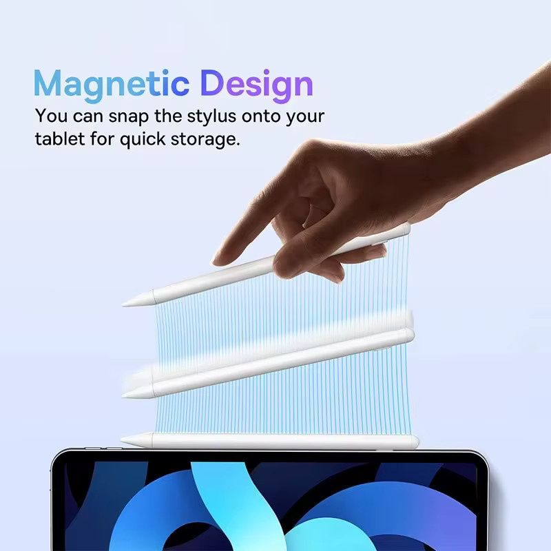 Baseus Stylus Lite Magnetischer Touch-Stift mit LED für Apple iPad Pro 2018-2023 in Weiß - Bild 2