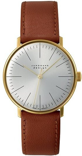 Junghans Armbanduhr, Edelstahl, Handaufzug, 34,5 mm, Leder, Unisex - Bild 1
