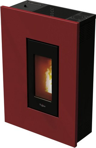 Pegaso Pelletofen Madison in Bordeauxrot mit Automatik und WIFI, 5,3 kW - Bild 3