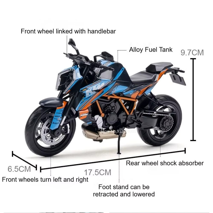 RMZ city KTM 1390 RC390 Automodell Spielzeug, 1:12, Gummi, Metall - Bild 2