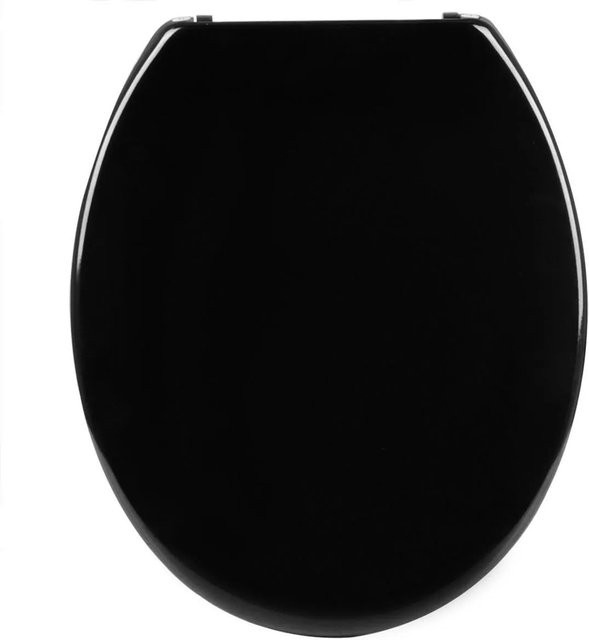 WOLTU Toilettendeckel WC Sitz mit Absenkautomatik aus Harnstoffharz in Weiß oder Schwarz, Oval, Breite: 45,5 cm, Tiefe: 36,7 cm, Höhe: 2,0 cm - Bild 1