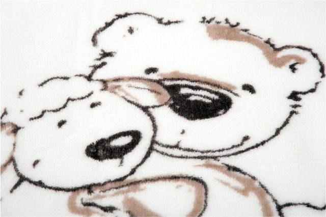 Herding Babydecke Lieblingsmensch aus Fleece in Beige und Weiß, B: 75 cm, L: 100 cm - Bild 1