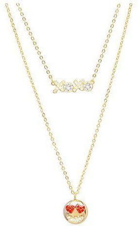 Swarovski Anhänger Halskette, Gold, Kristall, Damen, beige - Bild 1