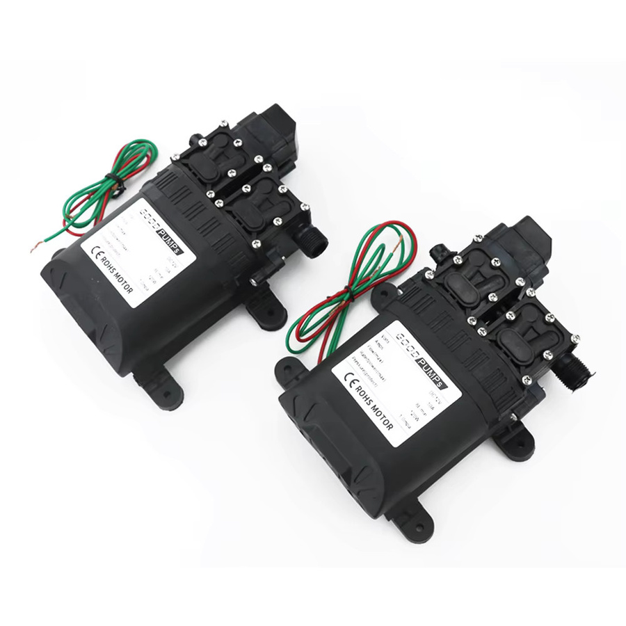 AICANTEK Automatische Hochdruck-Membranwasserpumpe 12V DC, 120W, 8 l/min, Elektrische selbstansaugende Multifunktionspumpe, Schwarz - Bild 4