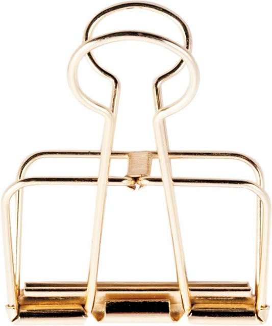 Rico Design Paper Poetry Drahtclips in Gold, 3 Stück, Größe: 3,2 cm - Bild 1