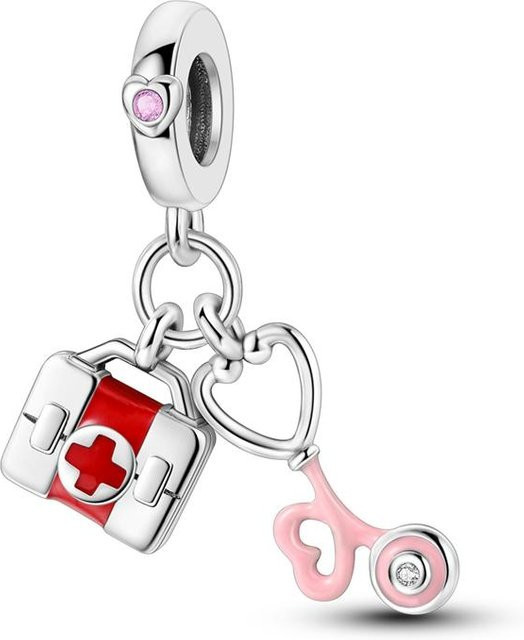 Charms 925 Silber, Perle, Zirkonia, Damen - Bild 1