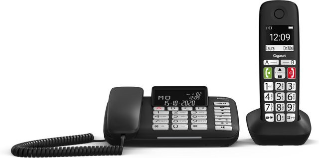 Gigaset DL780 Plus Schnurloses Telefon mit schnurgebundenem Mobilteil in Schwarz - Bild 3