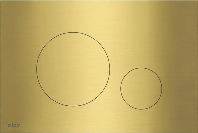 Alcadrain Betätigungsplatte TURN-BRASS Dual Flush aus Edelstahl in Gold und Braun - Bild 1