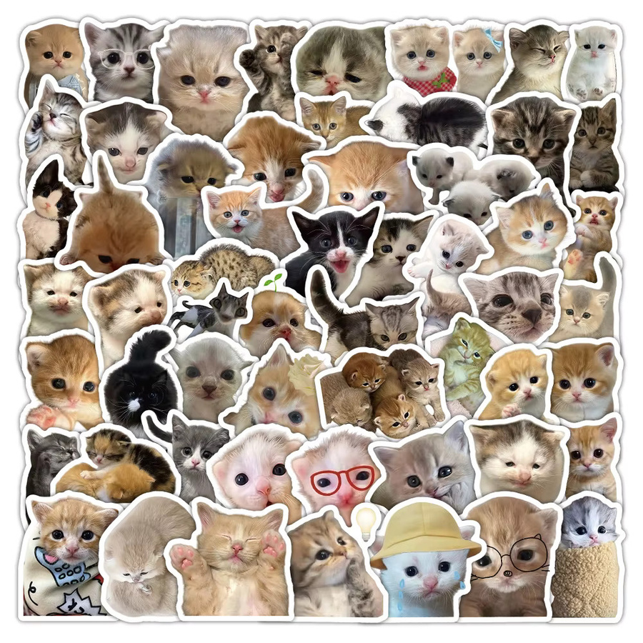 GOGOTU Katzen Cartoon Graffiti Aufkleber, 70-teiliges Set, multicolor - Bild 2