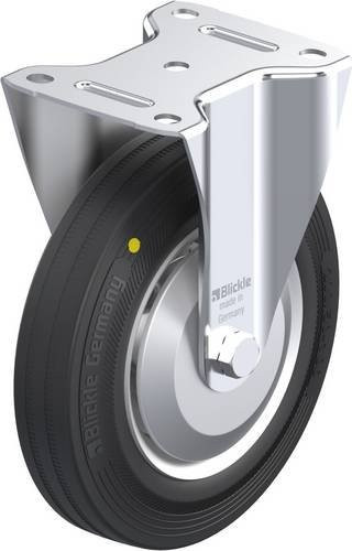 Blickle Bockrolle B-V 200K-EL-FA in Schwarz, Blau oder Grau mit 200 mm Rad-Durchmesser und 205 kg Tragfähigkeit - Bild 1