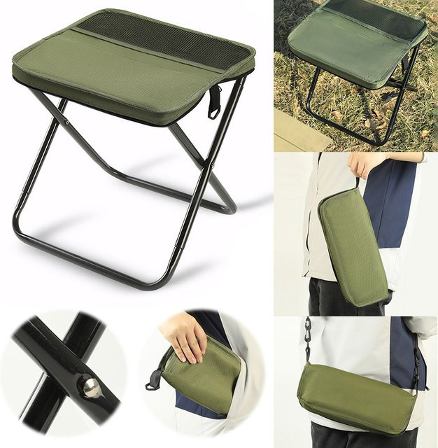 APWIKOGER Outdoor-Klappstuhl mit Reißverschlusstasche und Netztasche aus Textilene für Picknick, Gartenarbeit und Wandern - Bild 1