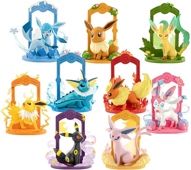 Potdemiel Pokémon Eevee Evolution Figurenset, 9-teiliges Set - Bild 1