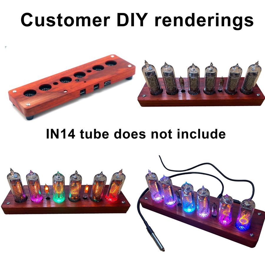 Dykbcells IN14 Nixie-Röhren DIY WiFi-Uhr mit Digitalanzeige für Zeit, Datum, Temperatur und Wecker inklusive Fernbedienung - Bild 3